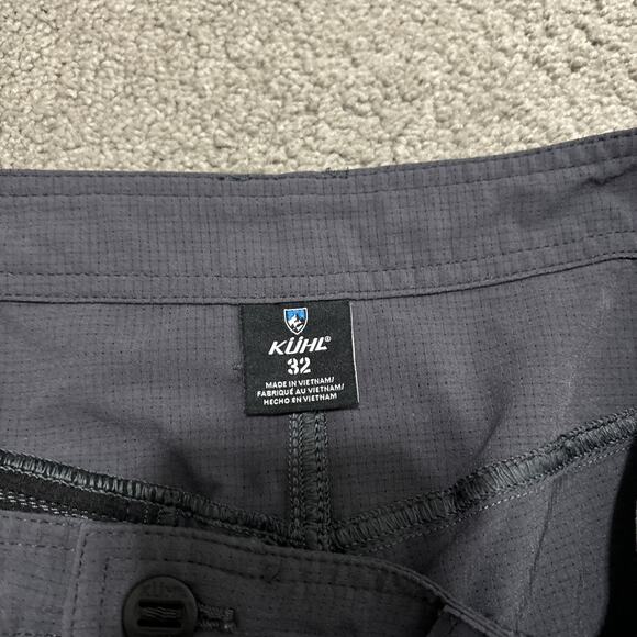 Kuhl Born In The Mountains Gray Khaki Nylon Shorts Mens Size 32 - Picture 3 of 6